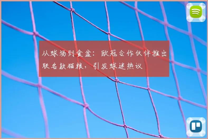 从球场到食盆：欧冠合作伙伴推出联名款猫粮，引发球迷热议